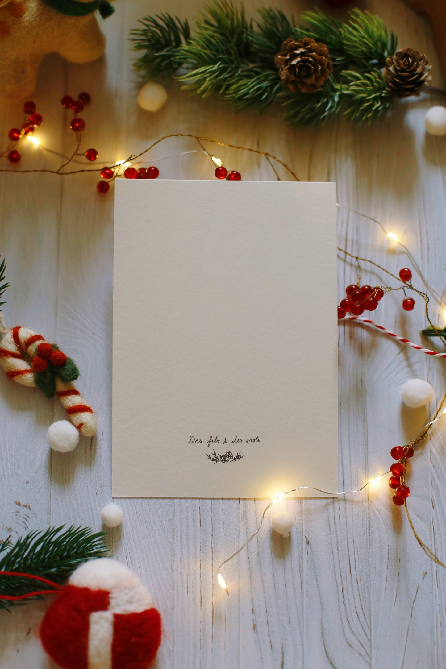 Illustration "The Christmas Fireplace" - white version