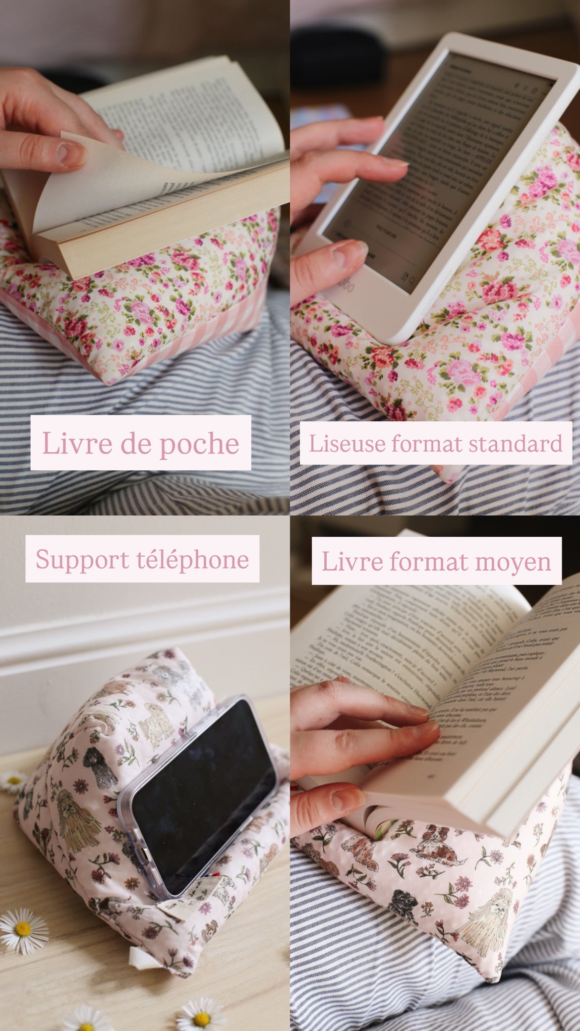 utilisation du coussin de lecture