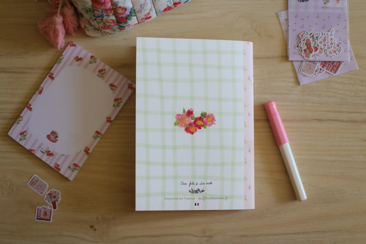 Carnet ligné « Les pivoines » - A5