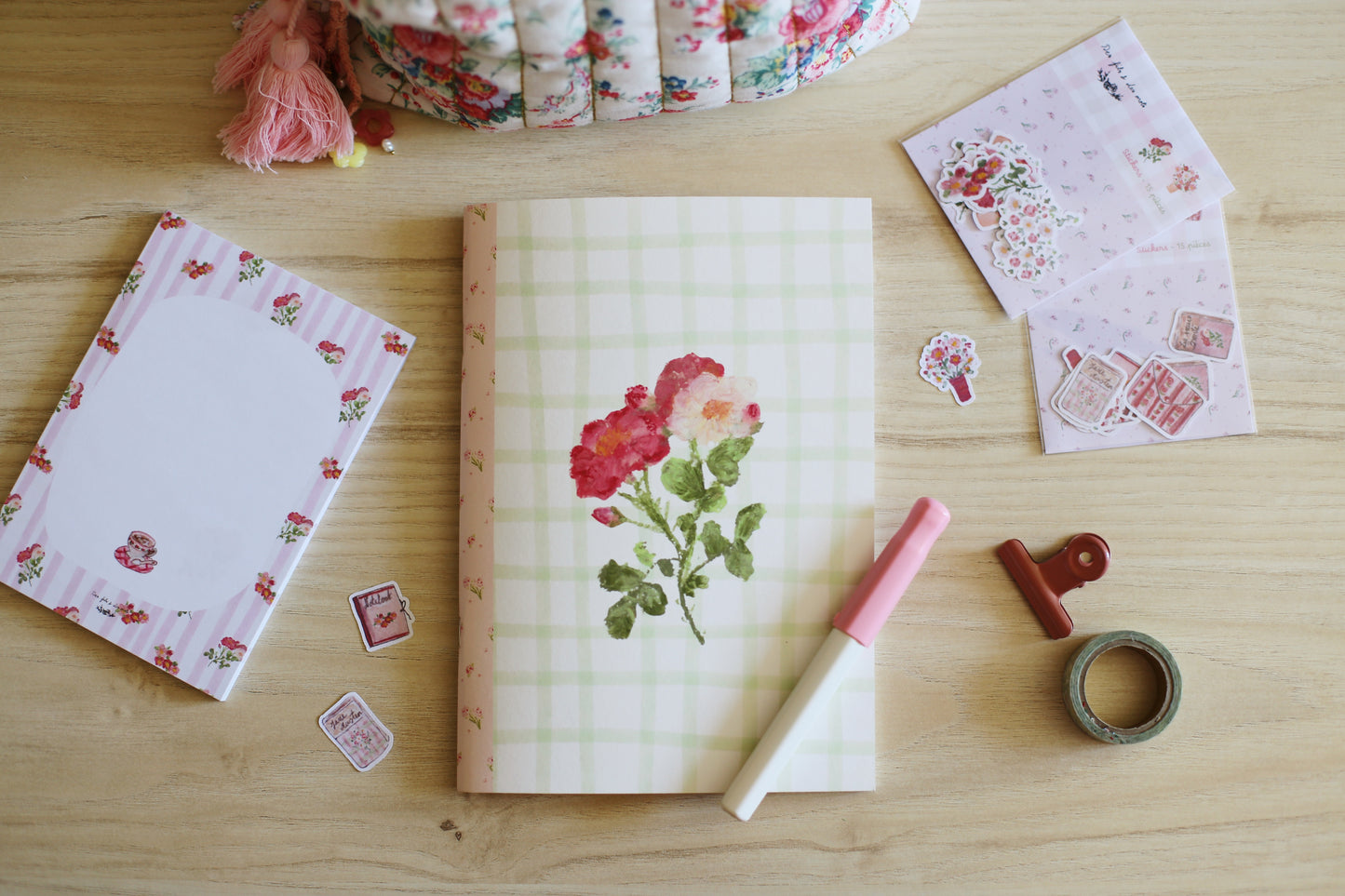 Carnet ligné « Les pivoines » - A5