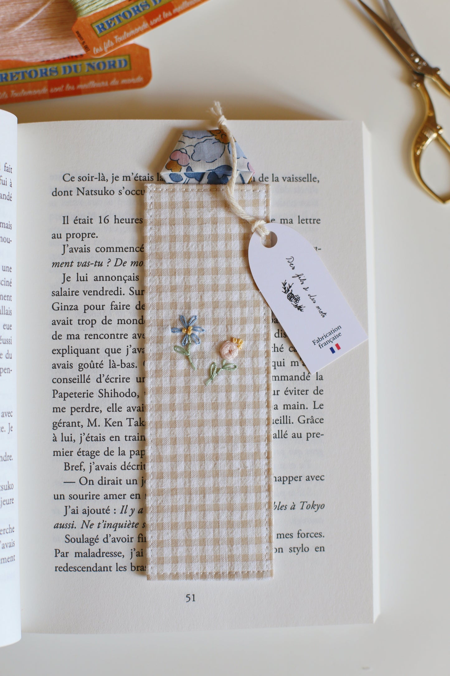 Marque-page brodé « Jane Austen » - 3 versions