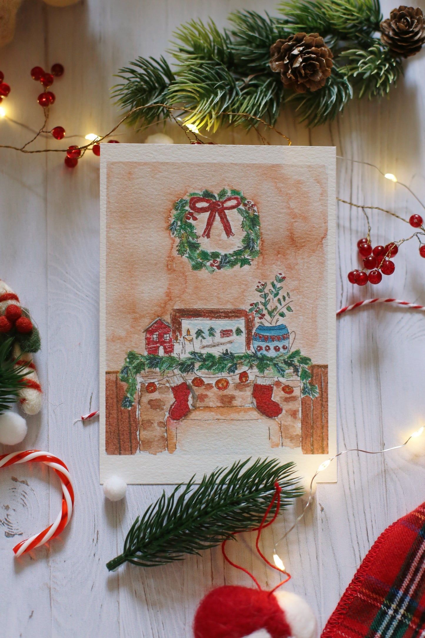 Illustration "The Christmas Fireplace"