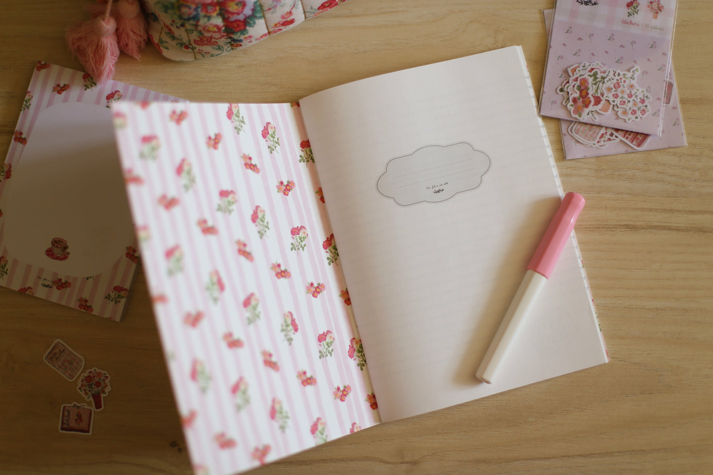 Carnet ligné « Les pivoines » - A5