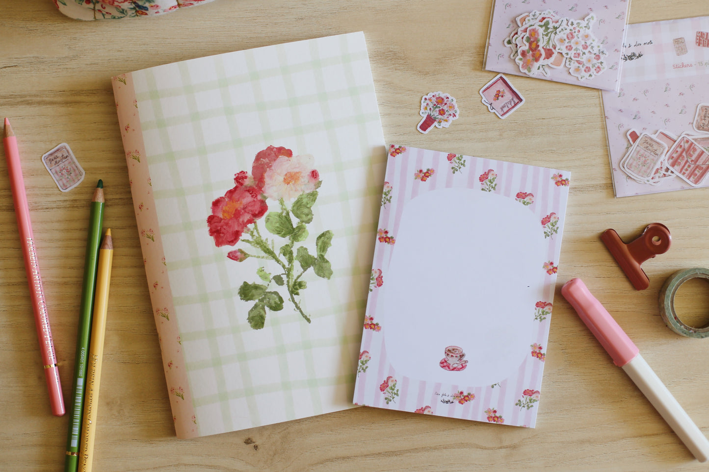 Bloc-notes « Les pivoines » - A6