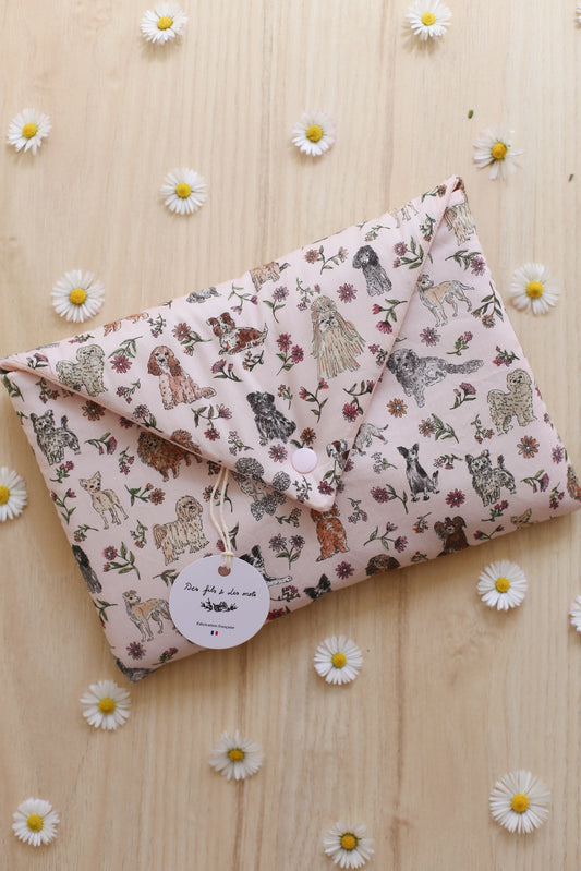 Housse livre artisanale - Liberty of London Louve en juillet, fabrication française - Des fils et des mots