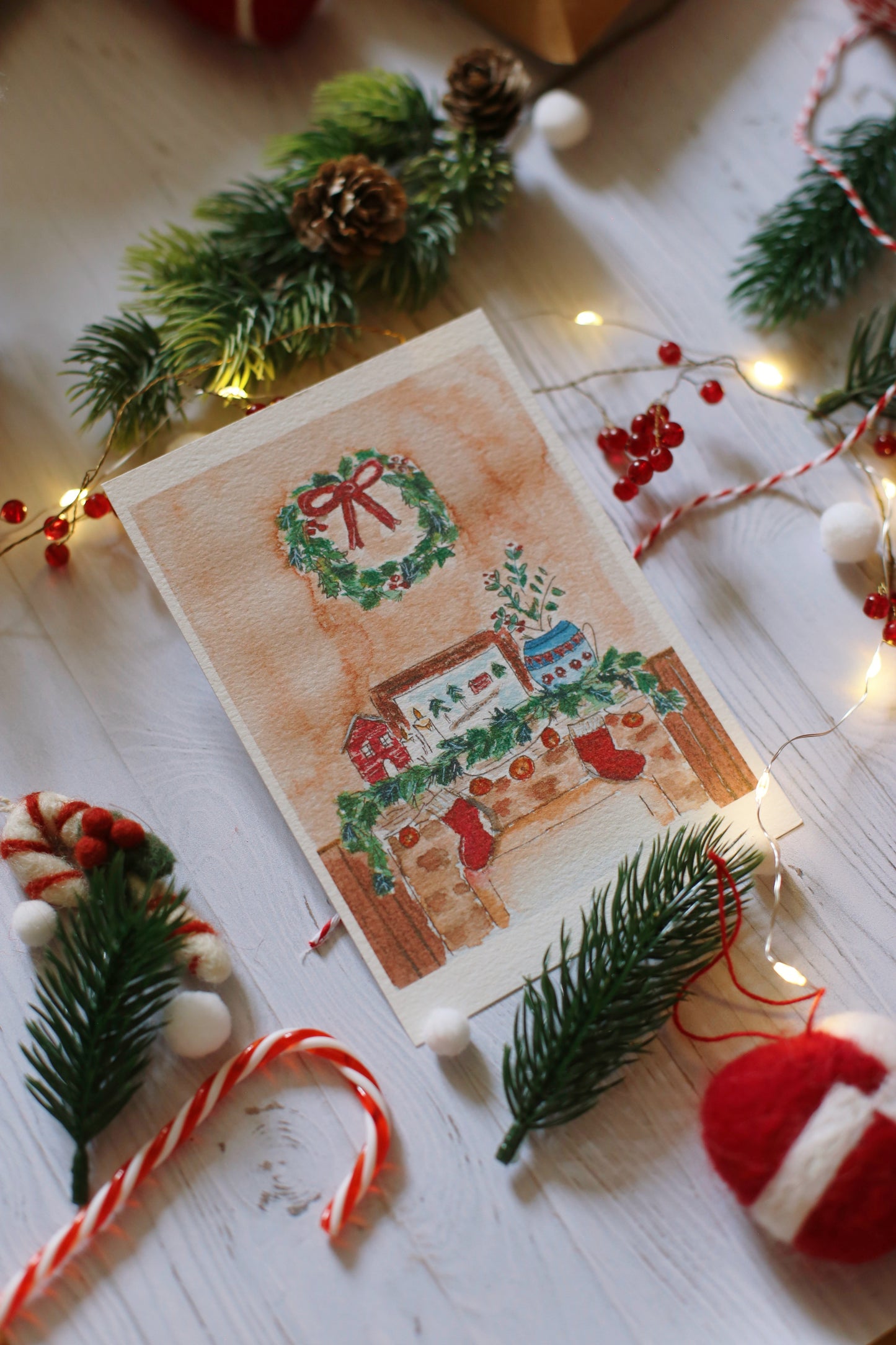 Illustration "The Christmas Fireplace"