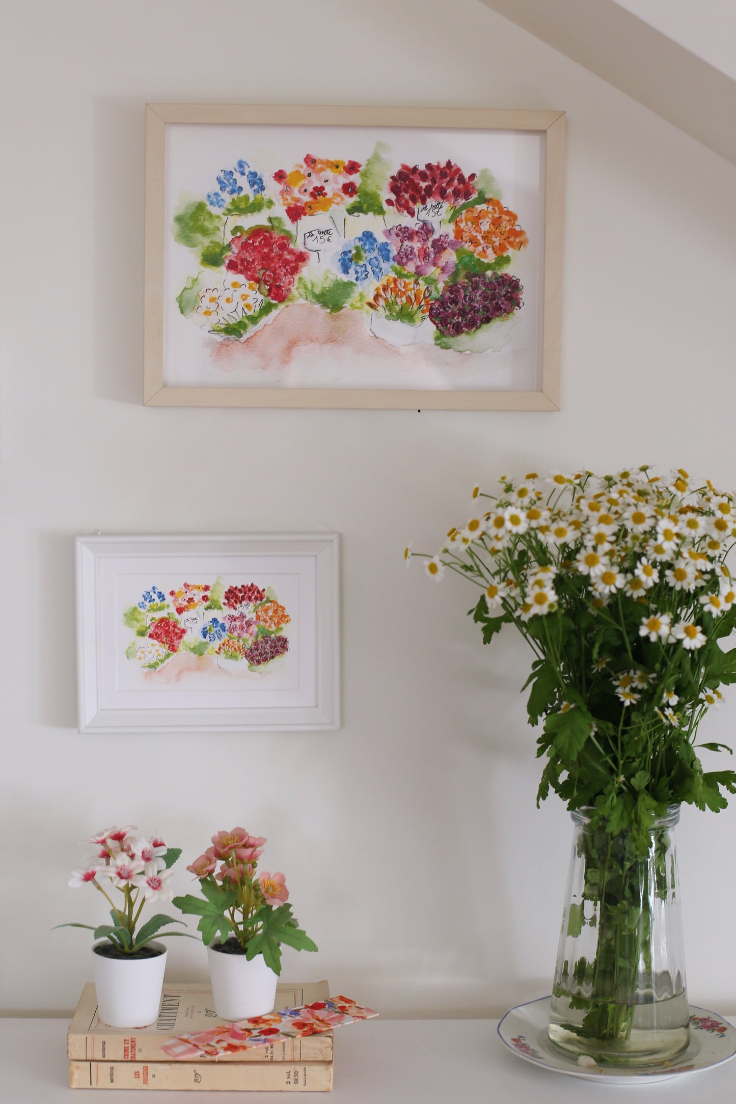 Illustration « La marchande de fleurs » - Des fils et des mots 