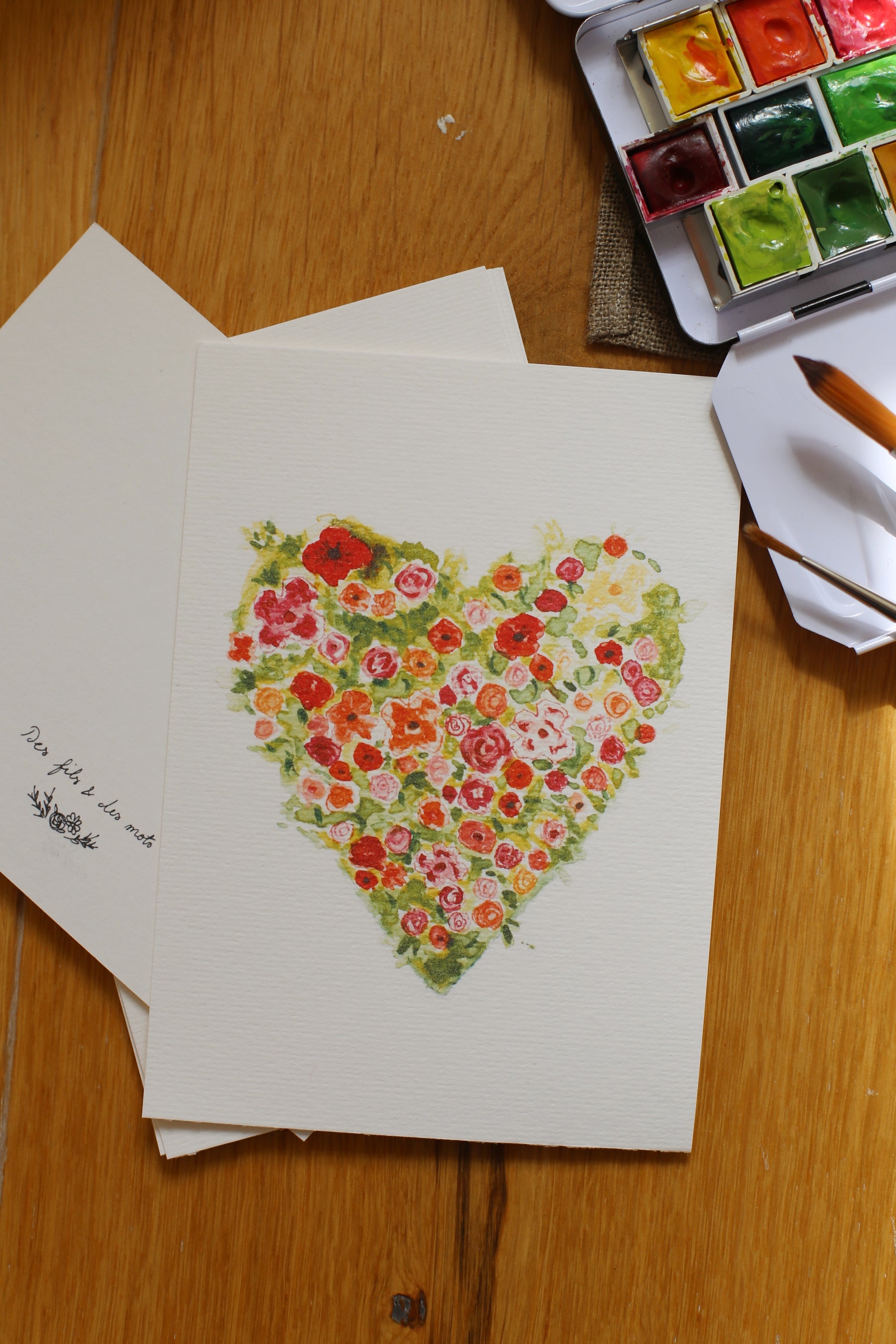 Illustration « Cœur » - Des fils et des mots 