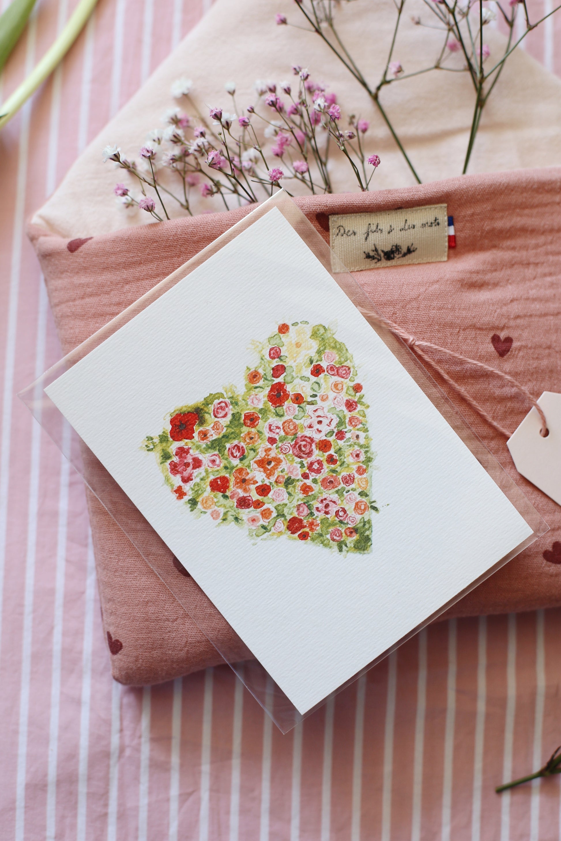 Illustration « Cœur » - Des fils et des mots 